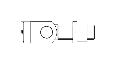 Комплектующие для распашных ворот Петля CAME H 18 регулируемая с гайкой, 42-68 мм, М18, приваривание в Зернограде