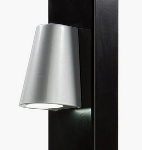 Заказать Элегантное LED-освещение Locinox (Бельгия) TRICONE для ворот, цвета zilver и 9005 (черный) в Зернограде