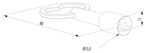 Ключ-трехгранник Locinox (Бельгия) 3071-T11, 11 мм, для цилиндра 3012-POC-T11